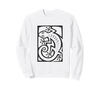 Gecko Linocut Style Minimalista Animal Art Sudadera