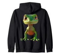 Gecko Motivo Lagarto Reptil Geckos Lagarto Iguana Gecko Sudadera con Capucha