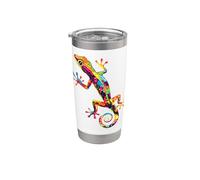 Gecko Motivo Lagarto Reptil Geckos Lagarto Iguana Gecko Vaso térmico de acero inoxidable de doble pared