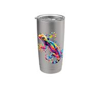 Gecko Motivo Lagarto Reptil Geckos Lagarto Iguana Gecko Vaso térmico de acero inoxidable de doble pared