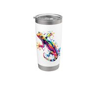 Gecko Motivo Lagarto Reptil Geckos Lagarto Iguana Gecko Vaso térmico de acero inoxidable de doble pared