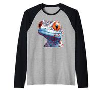 Gecko tokay Animal Camiseta Manga Raglan