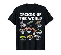 Geckos del mundo Kawaii Types Of Geckos Funny Lizard Camiseta