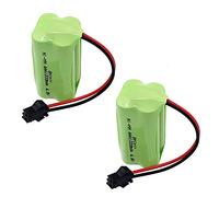 Gecoty® 2 Piezas de batería AAA de 4.8V, batería Ni-MH Recargable de 1000mAh con Conector SM 2P, para RC Stunt Car RC Robot