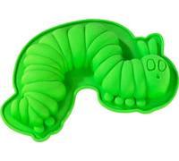 Raupe Nimmersatt Geda Labels GmbH 20555 - Molde para Tarta de Silicona con Forma de Oruga, Color Verde