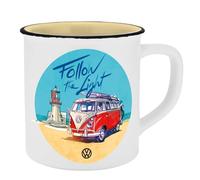 GEDA LABELS GmbH Taza VW Follow the Light con aspecto esmaltado, 400 ml