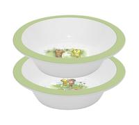 Geda Labels Janosch Kids - Cuenco para cereales (2 unidades, 300 ml, polipropileno), color verde