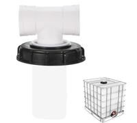 GEDEGOOK T-Forma Filtro de Tapa IBC, Tapa de Tanque IBC Lavable de Nailon con Tapa, Accesorio de Tanque IBC con Filtro de Red para 165 mm Accesorio para Depósito de Agua de Lluvia