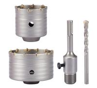 Gedlex Brocas Hormigon 68mm, Coronas para Hormigon 100mm, Taladro en Seco con Cabeza Rectificadora YG8, Broca Hormigón M22 con Vástago Redondo 110mm SDS Plus