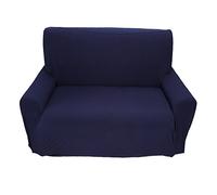 GEDMRT 2 Seater Sofa Slipcover | 7 Colors Elastic Stretch Couch Cover | Guards from Spots/Pet Hair/Damage | Fits 57-73 Inch Loveseats, Washable (Dark Blue)