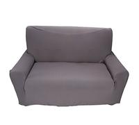 GEDMRT 2 Seater Sofa Slipcover | 7 Colors Elastic Stretch Couch Cover | Guards from Spots/Pet Hair/Damage | Fits 57-73 Inch Loveseats, Washable (Grey)