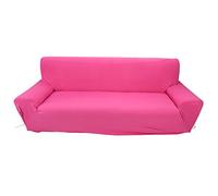 GEDMRT 3 Seater Sofa Slipcover | 7 Solid Colors Stretch Elastic Fabric | Protective Couch Cover for Home/Office/Hotel | Washable & Reusable (Rose Red)
