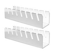 GEDMRT Baseball Cap Display Stand | Wall Mounted Hat Organizer Holds 7 Caps | Acrylic Hat Holder for Closet/Bedroom/Home Decor | No Installation Required (Transparent)