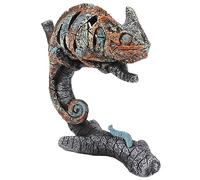 GEDMRT Chameleon Sculpture | Handcrafted Composite Figurine with Intricate Hollow Design | Desktop/Shelf/Cabinet Decoration | 15cm Animal Ornament