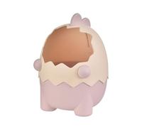 GEDMRT Dinosaur Pencil Holder | Large Capacity Desk Organizer for Pens/Markers/Brushes | Cute Cartoon Stationery Storage Box for Young Users & Adults | Sturdy Plastic Desktop Decor (Pink)