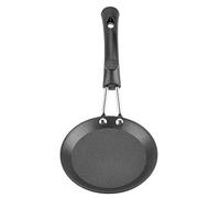 GEDMRT Mini Frying Pan | 4.7 Inch Cast Iron Skillet for Poached Eggs/Pancakes/Single Serve | Non - Stick & Fast Heating | Heat Tolerant Handle for Gas/Electric/Induction Stoves (Bakelite handle)