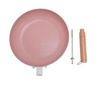 GEDMRT Nonstick Frying Pan | White Induction Cookware Skillet for Eggs/Pancakes/Soups | Aluminum Alloy Even Heating & Wood Handle | Multifunctional Universal Pan (26CM)