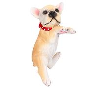 GEDMRT Realistic Puppy Synthetic Statue | Lifelike Desktop Decor for Home/Office/Shelf | Handcrafted Animal Figurine, 6.1 Inch Cute Dog Ornament