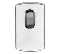 GEDMRT Stainless Steel Card Holder | Hand Push Slide Mechanism for Quick Access | Business Card Organizer for Wallet / Pocket / Briefcase | Slim & Long - lasting Metal ID Card Case