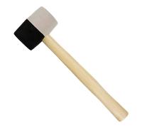 GEDORE Martillo de goma con empuñadura de madera, 65 mm de diámetro, Martillo con mango de madera de fresno, Con dos caras planas, Herramienta, Forjado, 226 E-2