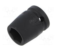 GEDORE Vaso de fuerza, Vaso, Accionamiento de 1/2" 12,5 mm, Hexagonal, Perfil UD, Ancho de llave 17 mm, Uso con máquina, Coche/vehículos, K19 17
