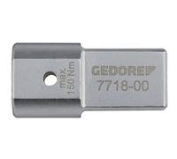 GEDORE 7718-00 - Adaptador de enchufe (14 x 18 a 9 x 12, acero al cromo vanadio, 150 Nm, cierre de pasador de muelle, cromado, puntada de 20,0 mm)