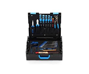 GEDORE Caja de herramientas L-BOXX 136, Juego de 23 piezas, Llena, Herramientas para aprendices, En caja de plástico, 1100-BASIC