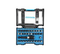 GEDORE Caja de puntas para industria, 32 piezas, Set de puntas con portapuntas y vasos de destornillador, 1/4", 6,3 mm, Profesionales, 666-032-J