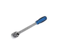 GEDORE Carraca reversible, Para 1/2 pulgada, Accionamiento 12,5 mm, Larga, Ángulo de retorno de 7,5°, Longitud 350 mm, Mango de dos componentes, 1993 U-10 L