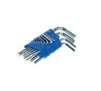 GEDORE Juego de 10 llaves Allen, Para tornillos con hexágono interior, Con soporte, Anchos de llave 1,3-10 mm, H 42-10