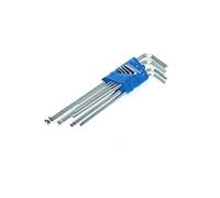 GEDORE Juego de 8 llaves Allen, Extralargas, Para tornillos con hexágono interior, Cabeza esférica, Anchos de llave 2-10 mm, H 42 KEL-88