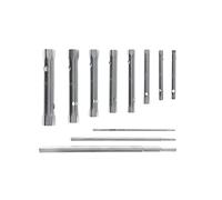 GEDORE Juego de llaves de tubo, Set de 8 piezas, Tubular, Hexagonal, Con 3 pasadores, Herramienta, Acero cromado, KD 26 R-8