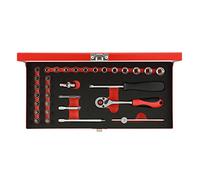 GEDORE Juego de llaves de vaso 1/4", AN 4-13 mm, 33 piezas