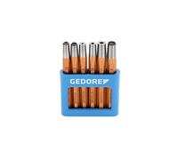 GEDORE Juego de sacarremaches y buterolas, Set de 6 piezas, Templado para herramientas de impacto, En soporte de PVC, 125 B