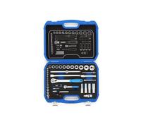 GEDORE Juego de vasos, Llave de vaso, 69 piezas, 1/4 + 1/2 pulgadas, Herramienta, Vasos Carraca Puntas, Para automóviles, 19 BMC 20, Azul