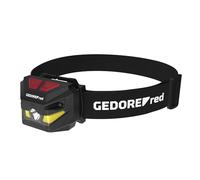 GEDORE Linterna frontal LED Recargable con batería LiPoly, 260 lúmenes, ligera y compacta, hasta 51 metros de alcance, protección IP54, linterna frontal para exteriores, R95500058