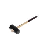 GEDORE Martillo de goma con empuñadura de madera, 40 mm de diámetro, Martillo con mango de madera de fresno, Con dos caras planas, Herramienta, Forjado, 226 E-0