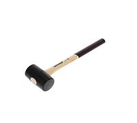 GEDORE Martillo de goma con empuñadura de madera, 55 mm de diámetro, Martillo con mango de madera de fresno, Con dos caras planas, Herramienta, Forjado, 226 E-1