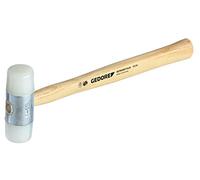 GEDORE Martillo de Nylon con empuñadura de madera, Martillo de cuero, 32 mm de diámetro, Martillo con mango de madera de fresno, Herramienta, Forjado, 225 E-32