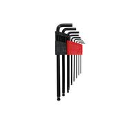 GEDORE red Juego de 9 llaves Allen, Largas, Para tornillos con hexágono interior, Cabeza esférica, Anchos de llave 1,5-10 mm, R36675009