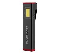 GEDORE red Mini lámpara de trabajo para taller, 300 lúmenes, puerto de carga micro USB, magnética, con clip de sujeción