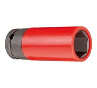 GEDORE red Vaso de impacto con funda protectora, Vaso, Accionamiento de 1/2" 12,5 mm, Hexagonal, Ancho de llave 21 mm, Largo, Coche/vehículos, R63042116