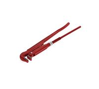 GEDORE red Tenaza para tubos acodada en 90°, Alicates tubos, Anchura de sujeción 55 mm/1 1/2 pulgadas, Sueca, Maciza, Dentado desplazado, R27100015