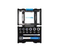 GEDORE Juego de vasos, Llave de vaso, 14 piezas, De doce cantos, 1/4 pulgada, 4-13 mm, Herramienta, Carraca con palanca de cambio, Para automóviles, D20 DMU 3