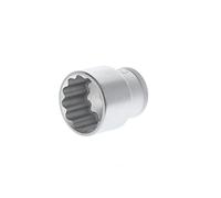 GEDORE Vaso, Llave de vaso, Accionamiento de 1/2'' 12,5 mm, De doce cantos, 30 mm de ancho, Herramienta, D 19 30, Acero cromado