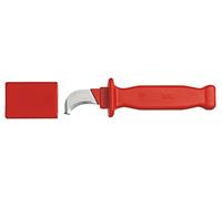Gedore VDE 4527 - Cuchillo pelacables VDE, hoja curva