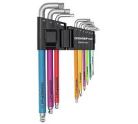 GEDOREred R36601009 - Juego de destornilladores acodados (6 quilates, 1,5-10 mm, 9 piezas, con