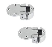 Gedotec 2X Bisagra de Solapa Bisagra de Muebles Bisagra de Montaje Plano-Medial para Aletas de Madera | 3 Farben | Ángulo de Apertura 90° | Calidad de Marca para Su Sala de Estar - Acero niquelado