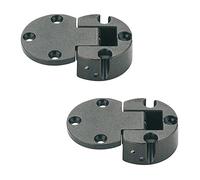 Gedotec 2X Bisagra de Solapa Bisagra de Muebles Bisagra de Montaje Plano-Medial para Aletas de Madera | 3 Farben | Ángulo de Apertura 90° | Calidad de Marca para Su Sala de Estar - Acero brunido