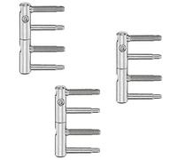 GedoTec 3-DIM Bisagra 2 piezas de perforación puerta regulable para interior Estores ø 15 mm Bolzen 45 Bandhoehe 92 Galvanizado con acero Modelo 11R 15-000 Calidad marca su Sala estar - 3 Stück